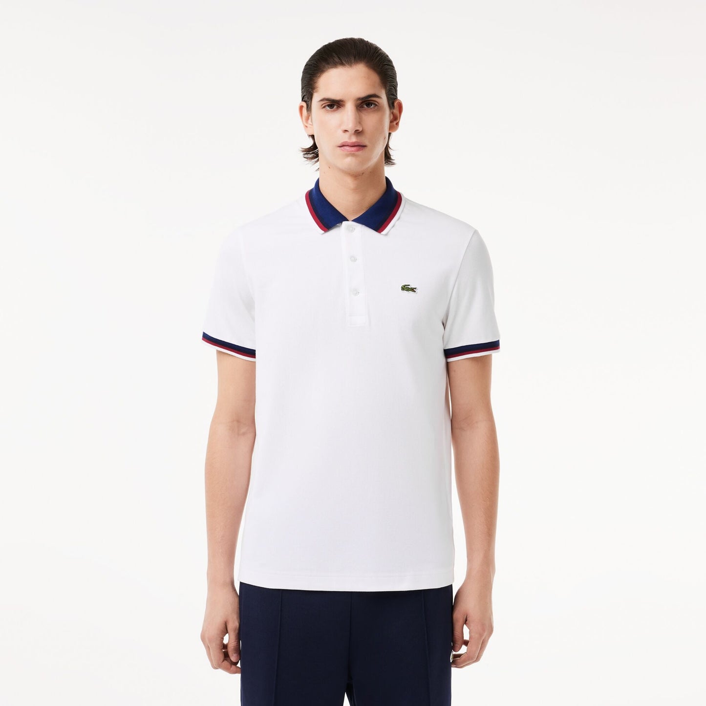 Regular Fit Stretch Cotton Piqué Contrast Collar Polo Shirt - PH3461 - Medaid International
