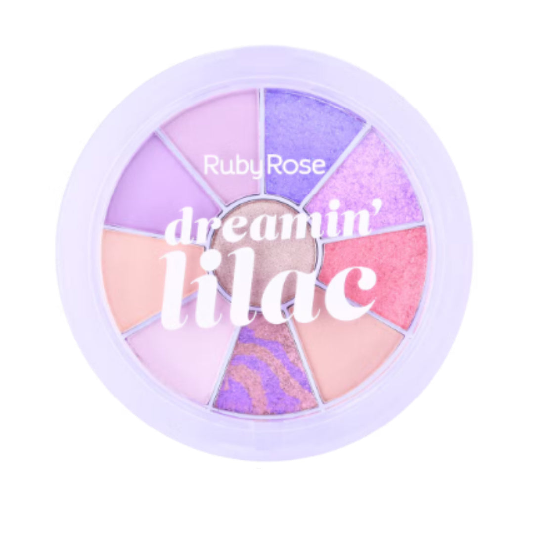 -35% Ruby rose round eyeshadow and highlighter palette dreamin' lilac #1 HB-1075 - Medaid