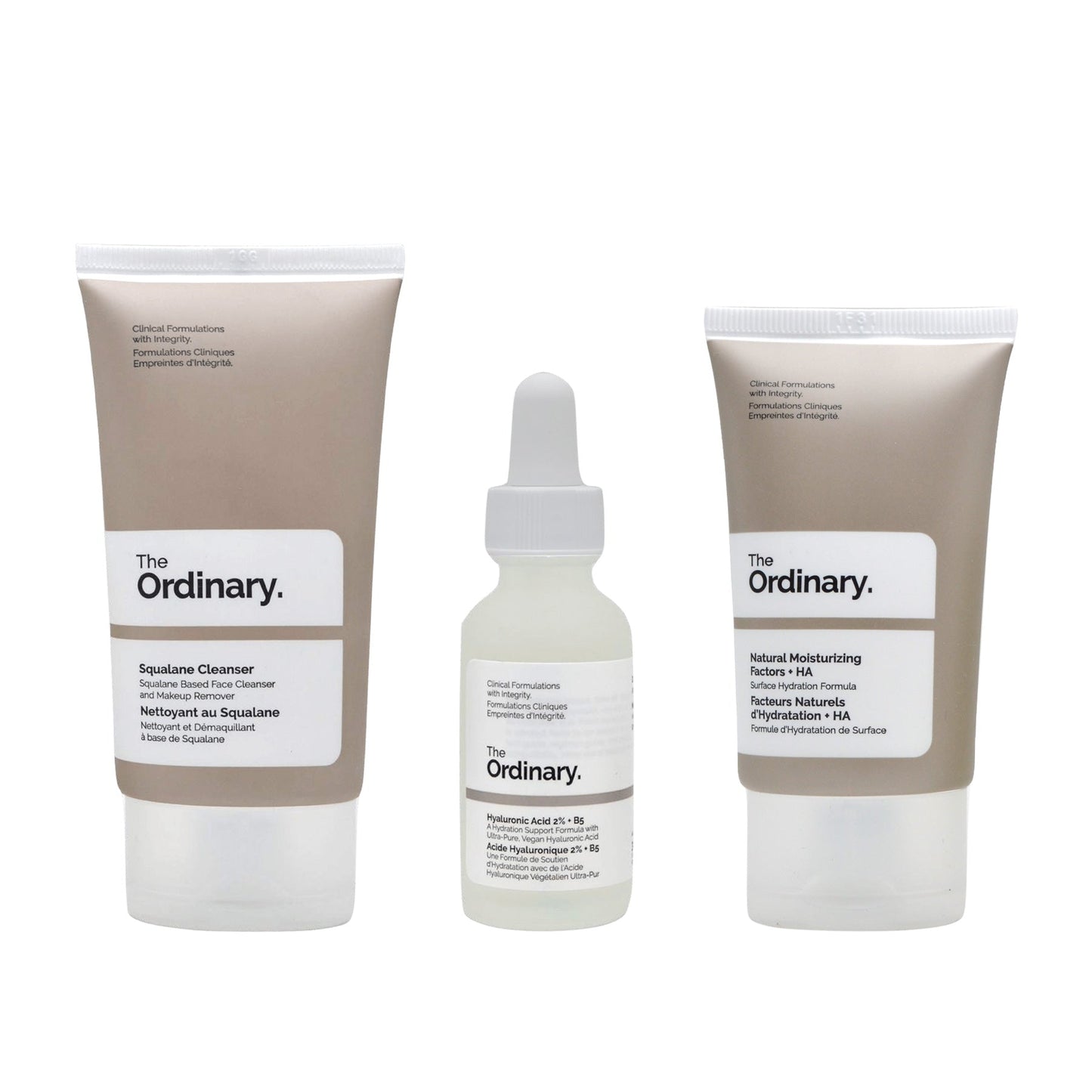 The Ordinary The Daily Set, Daily Skincare Routine with Squalane Cleanser, Hyaluronic Acid 2% + B5, and Natural Moisturizing Factors + HA | Skin Care Set - Medaid