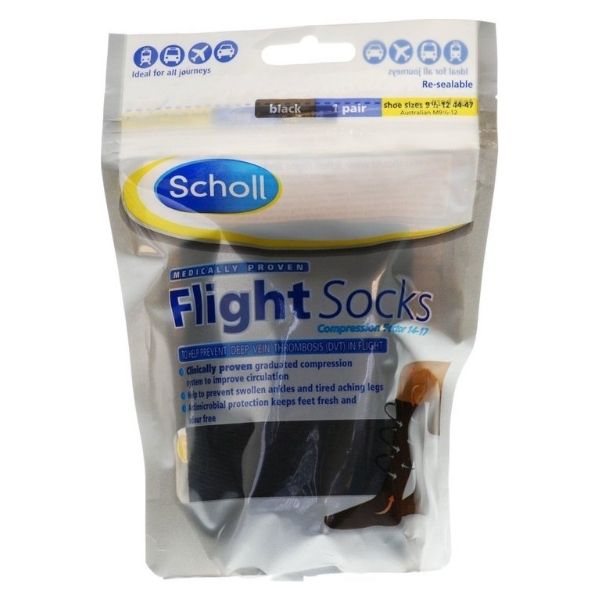 Scholl - Flight Socks Sizes 9-12 / 44-47 - Medaid