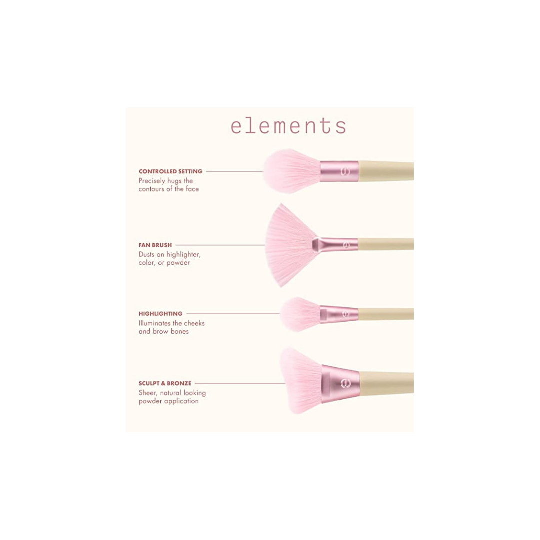 Ecotools Wind Kissed Finish Kit 4 Brushes - Elements Collection - Medaid