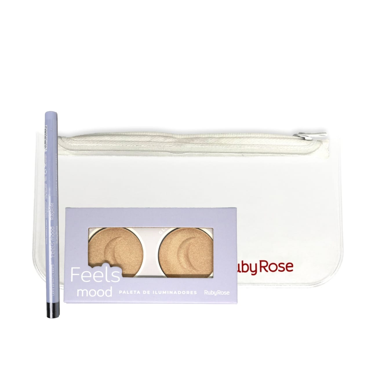 Ruby rose Feels Mood Illuminator Palette (HB-7525-light) + Kajal + FREE POUCH - Medaid