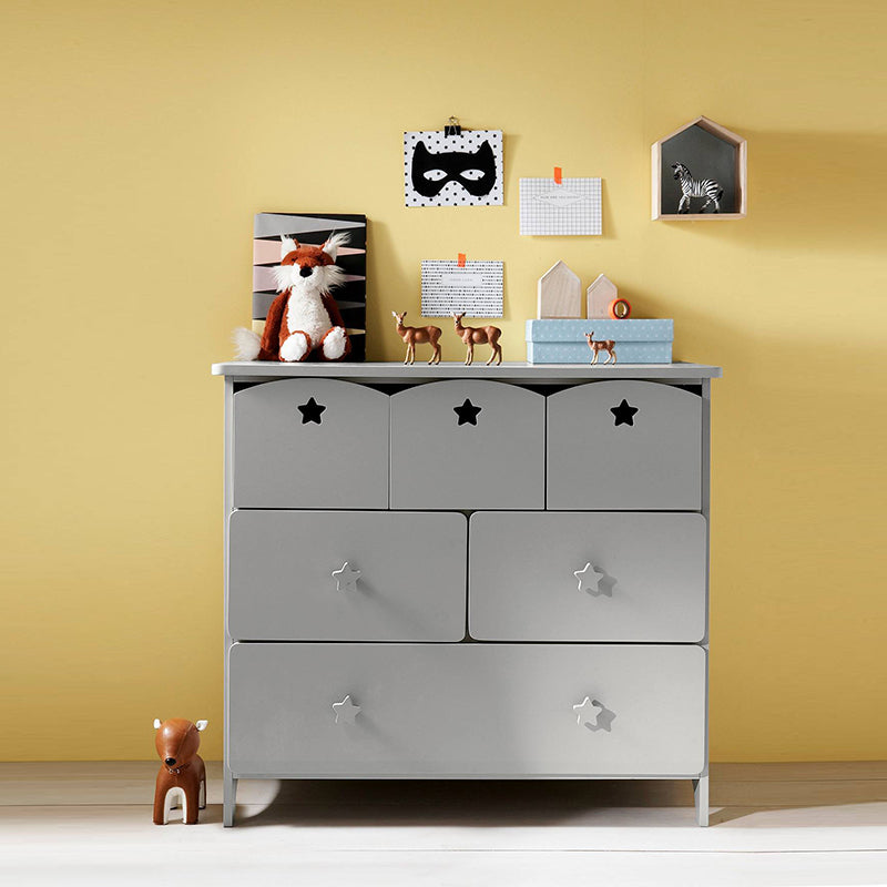 90 CM Wooden Dresser Chest of Drawers Freestanding Storage Commode with 6 Drawers for Bedroom Nursery White - Medaid