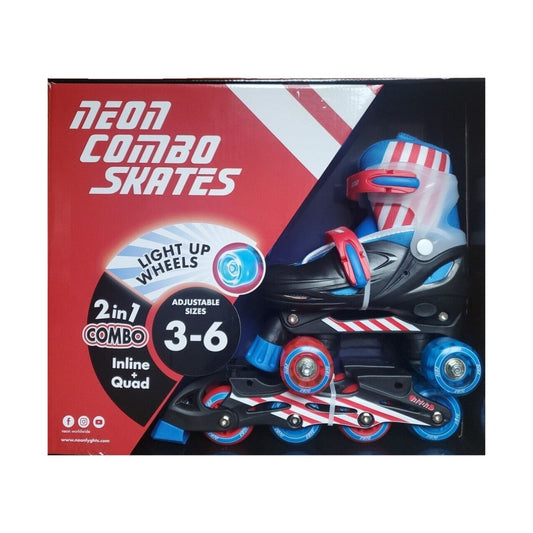 Yvolution Neon Combo Skates Red/Blue - Medaid International