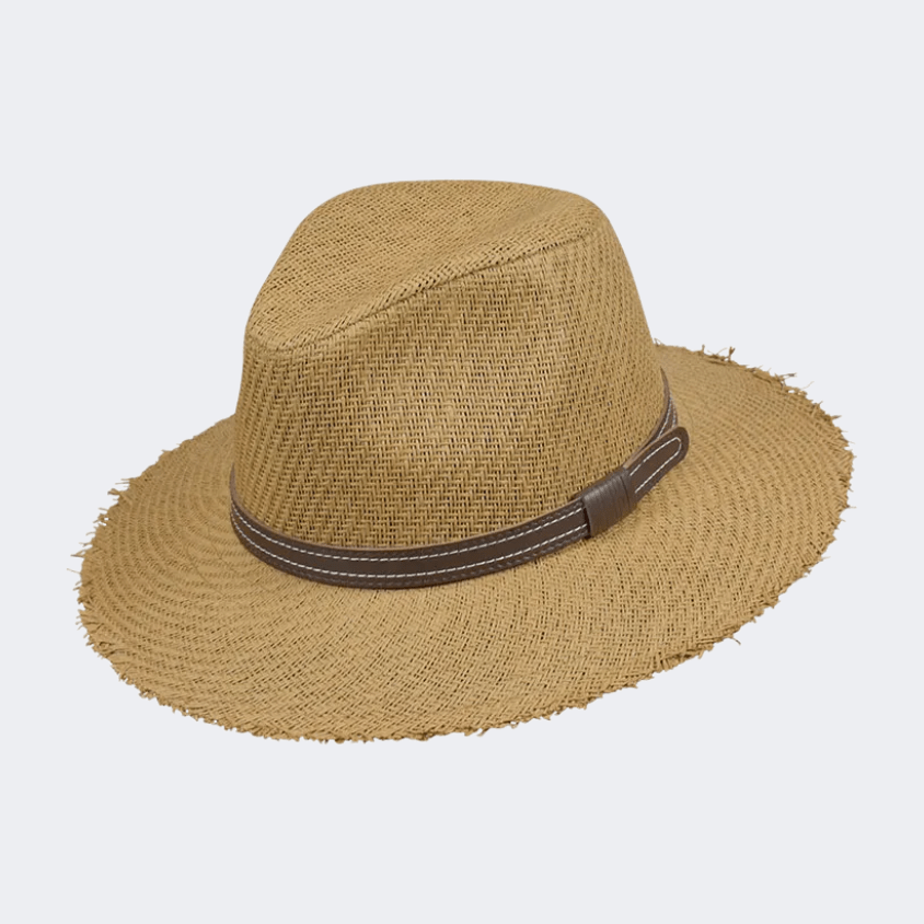 Stamion Fedora Fringes And Stripe Men Beach Hat Light Brown - Medaid