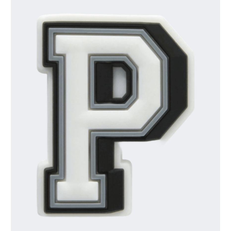 Crocs Letter P Unisex Lifestyle Pins White/Black/Grey - Medaid International