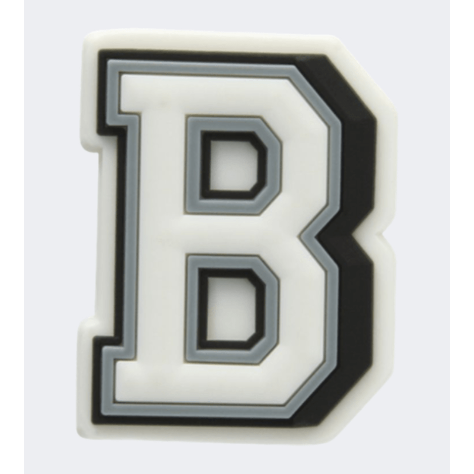 Crocs Letter B Unisex Lifestyle Pins White/Black/Grey - Medaid International