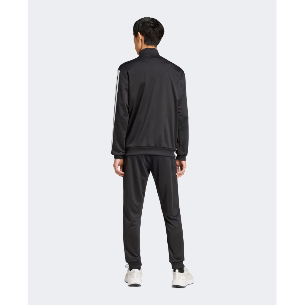 Adidas Basic 3 Stripes French Terry Men Sportswear Tracksuit Black - Medaid