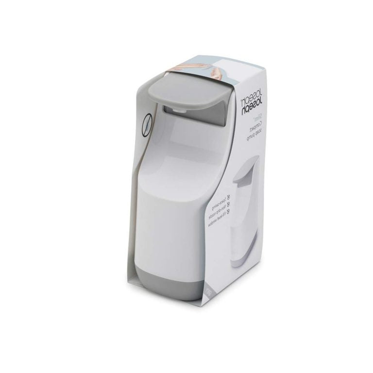 Joseph Joseph Slim Compact Soap Dispenser with Non-Drip Nozzle, Gray - Medaid