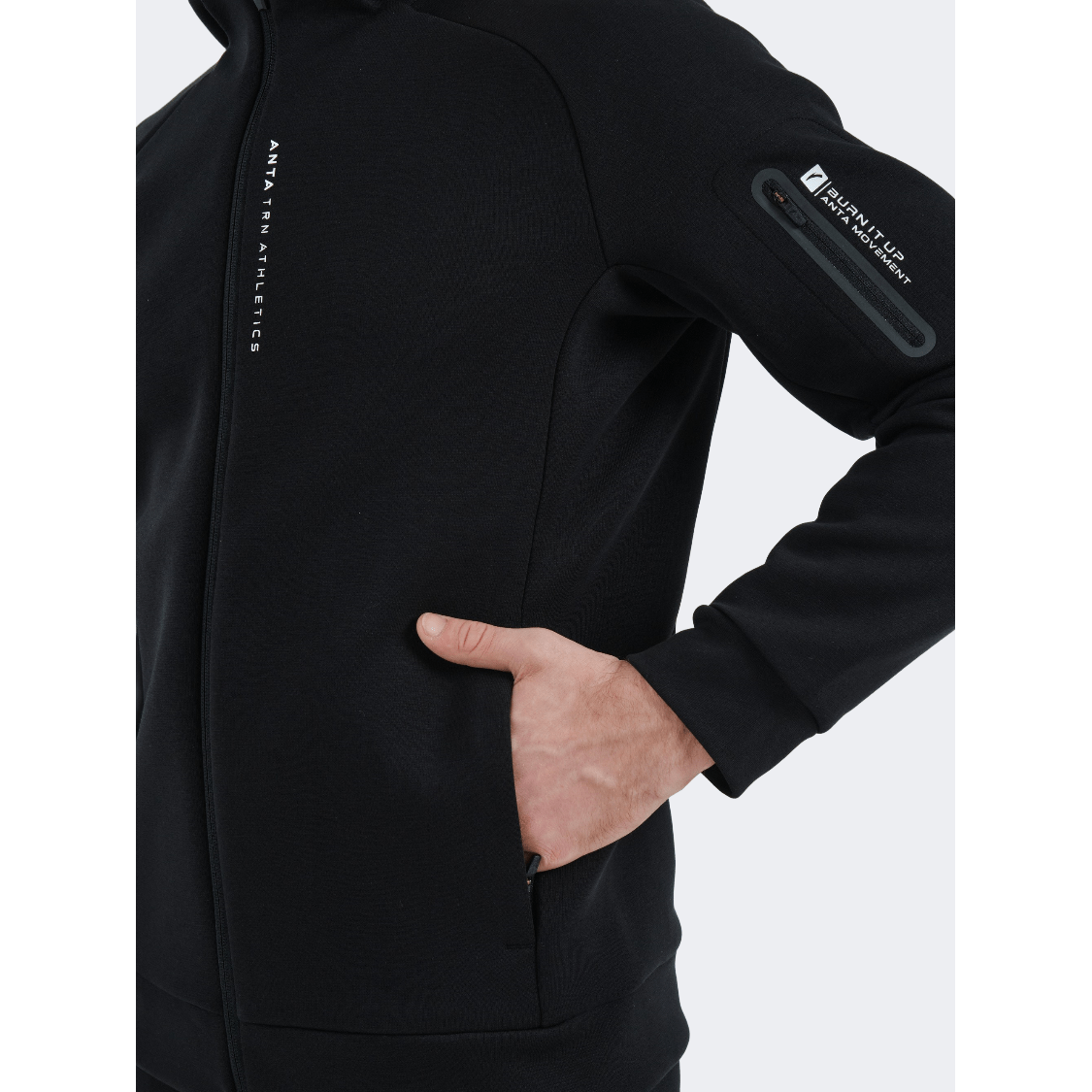 Anta Knit Men Training Track Top Black - Medaid International
