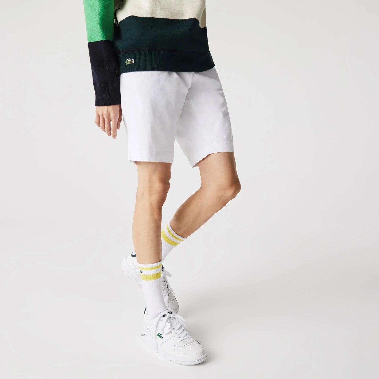 Men's Slim Fit Stretch Gabardine Bermuda Shorts - FH9542 - Medaid International