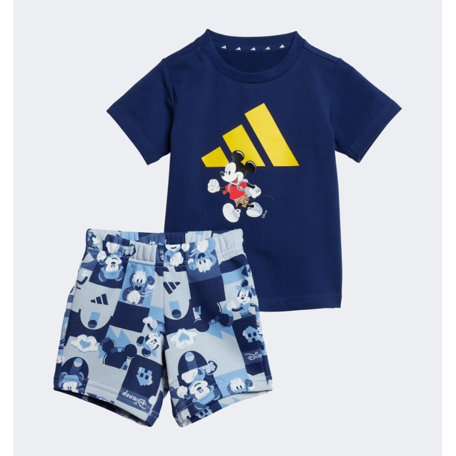 Adidas Disney Mickey Mouse Baby-Boys Sportswear Set Dark Blue/Yellow - Medaid