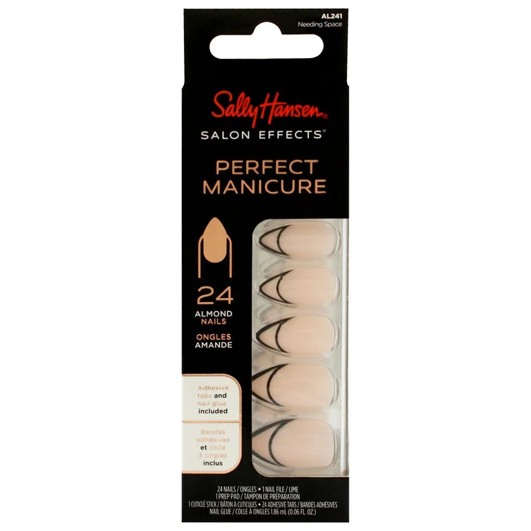 Sally Hansen Perfect Manicure Press-On Nails Almond , Needing Space - Medaid