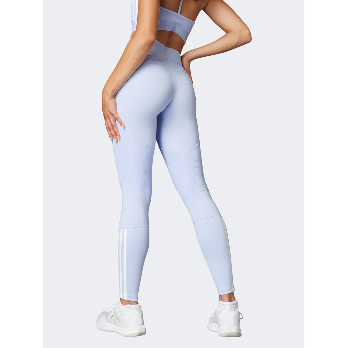 Adidas Hyperglam Ribbed Women Training Tight Violet Tone - Medaid