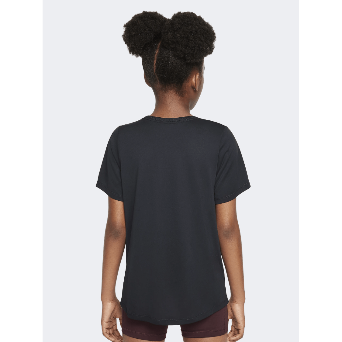 Nike One Fitted Girls Training T-Shirt Black - Medaid