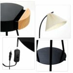 160 CM, Coffee Table Floor Lamp with Drawer and Shelf for Living Room Bedside - Medaid