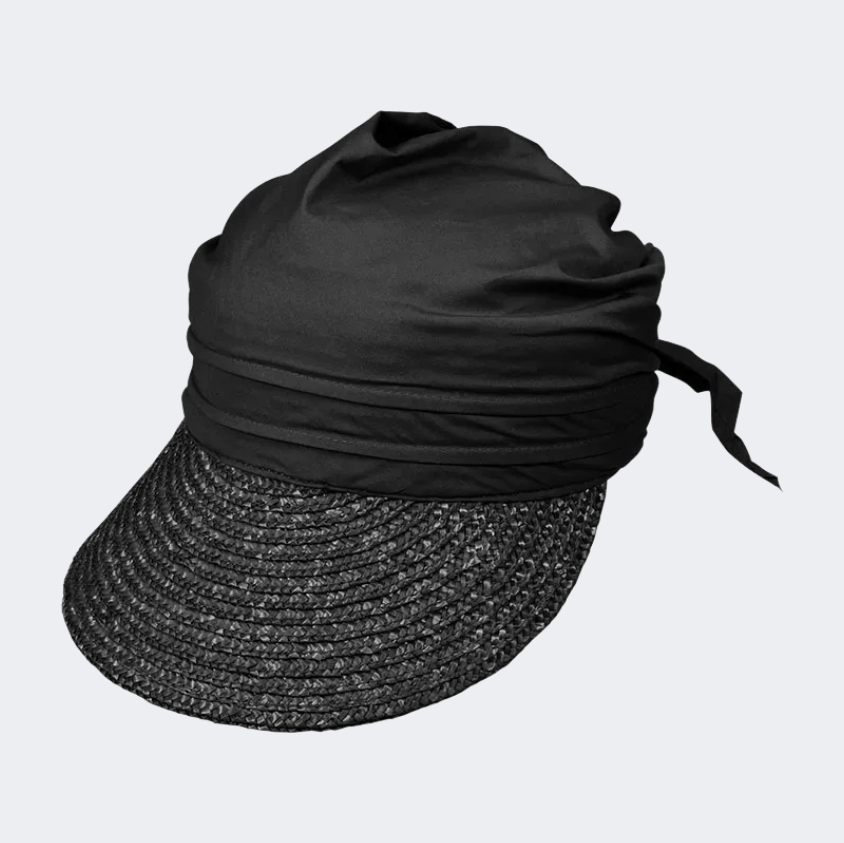 Stamion Visor Women Beach Hat Black - Medaid