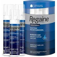 Regaine - For Men Extra Strength Scalp Foam 5% pack of three 75ml - Medaid