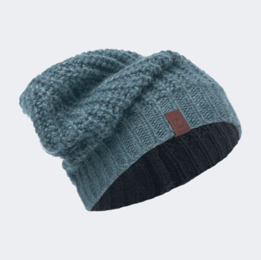Buff Knitted Women Lifestyle Beanie Blue - Medaid International