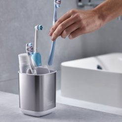 Joseph Joseph EasyStore Steel Toothbrush Holder - Medaid
