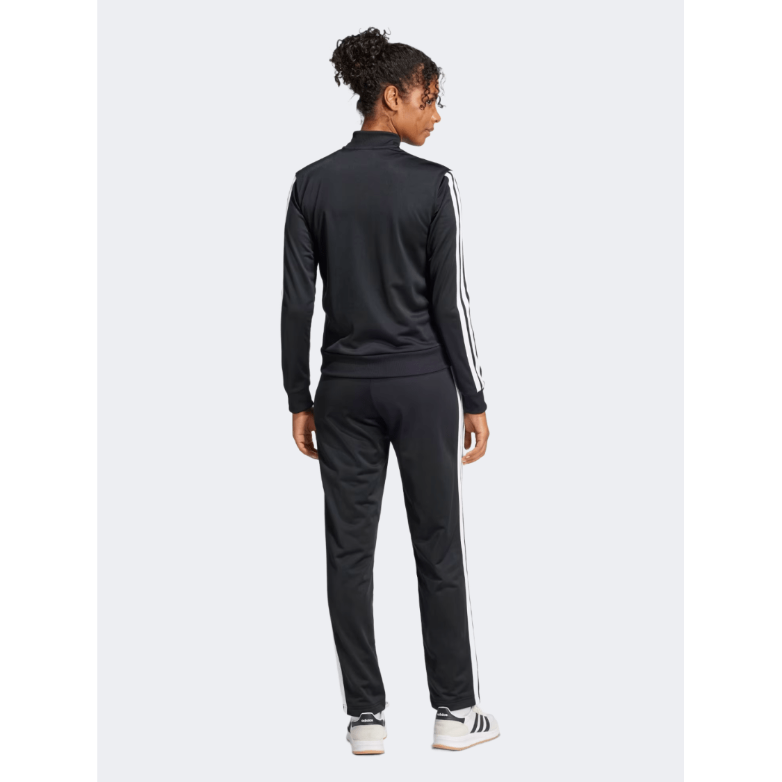 Adidas Essential 3 Stripes Women Sportswear Tracksuit Black - Medaid