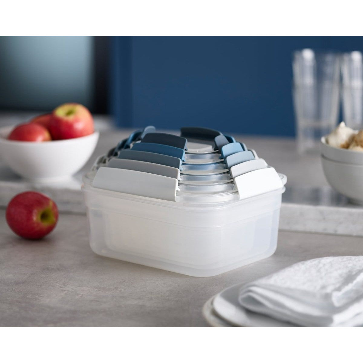 Joseph Joseph Nest Lock Multi-size Container Set - Sky - Medaid