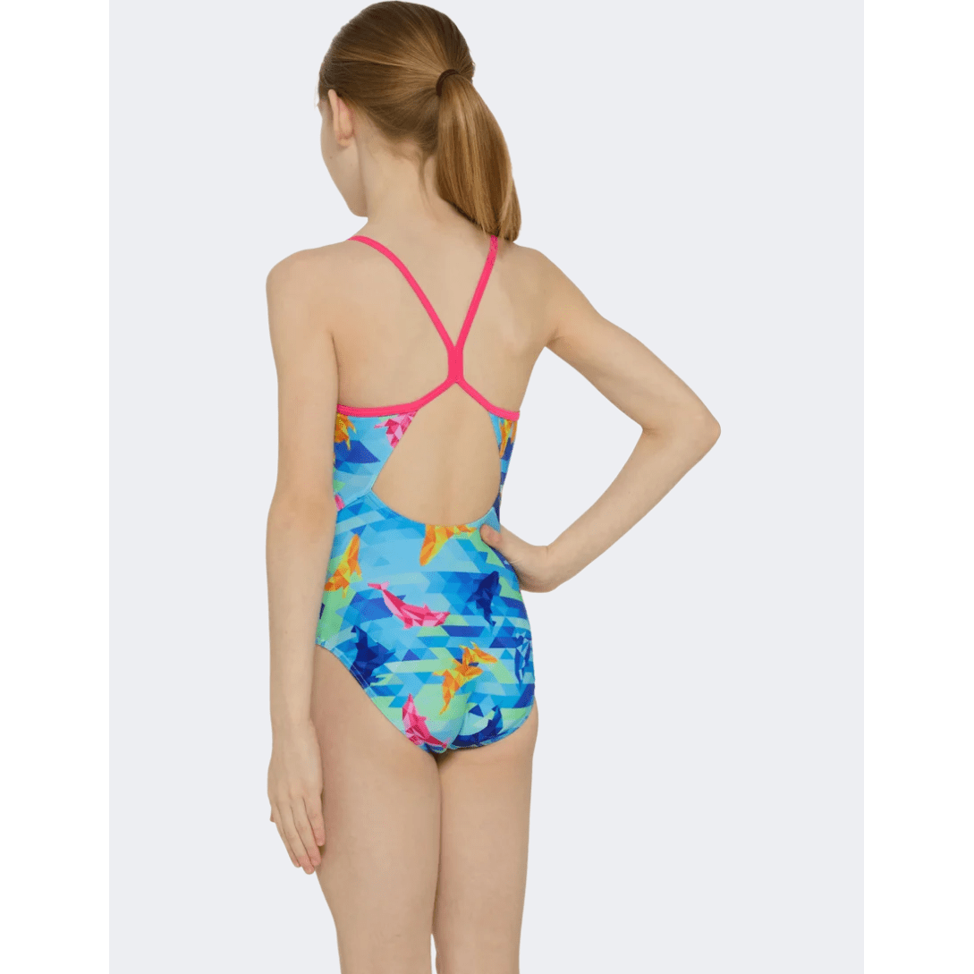 Zoggs Dolphine Sprintback Girls Swim Monokini Dolf - Medaid