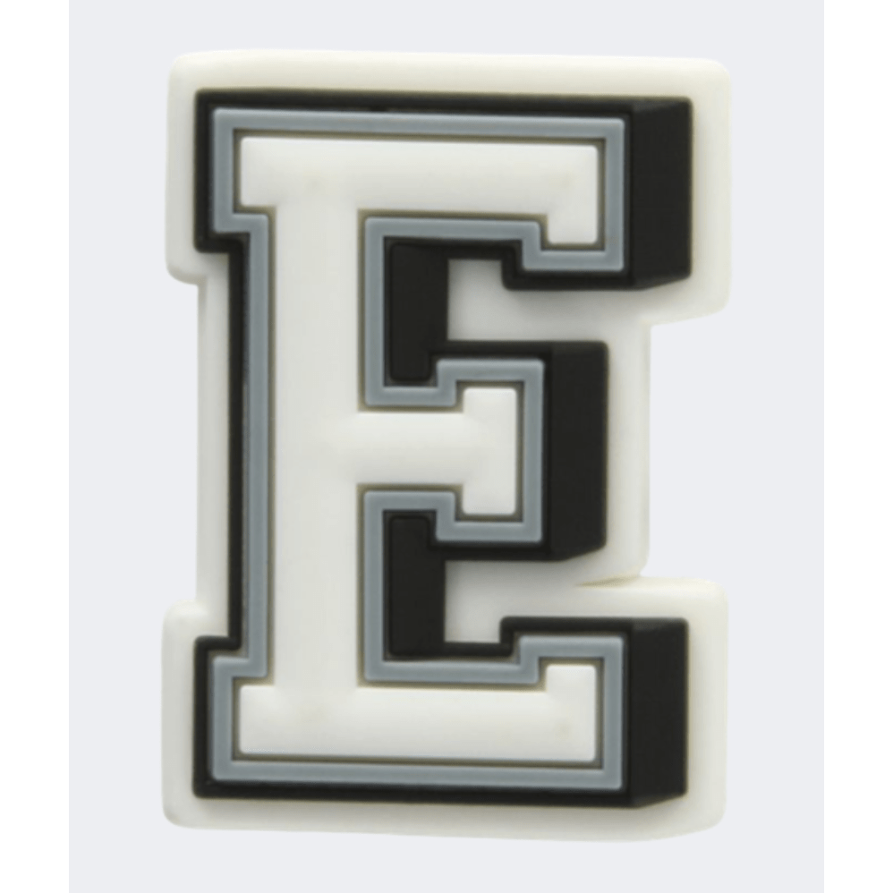Crocs Letter E Unisex Lifestyle Pins White/Black/Grey - Medaid International