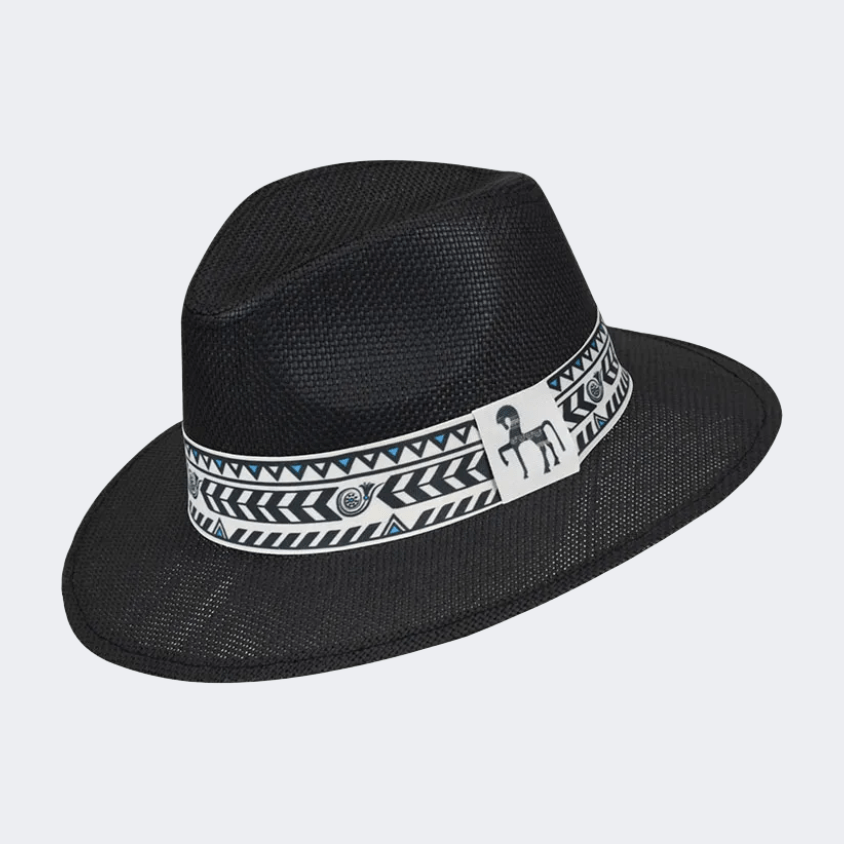 Stamion Fedora With Ribbon Horse Unisex Beach Hat Black - Medaid