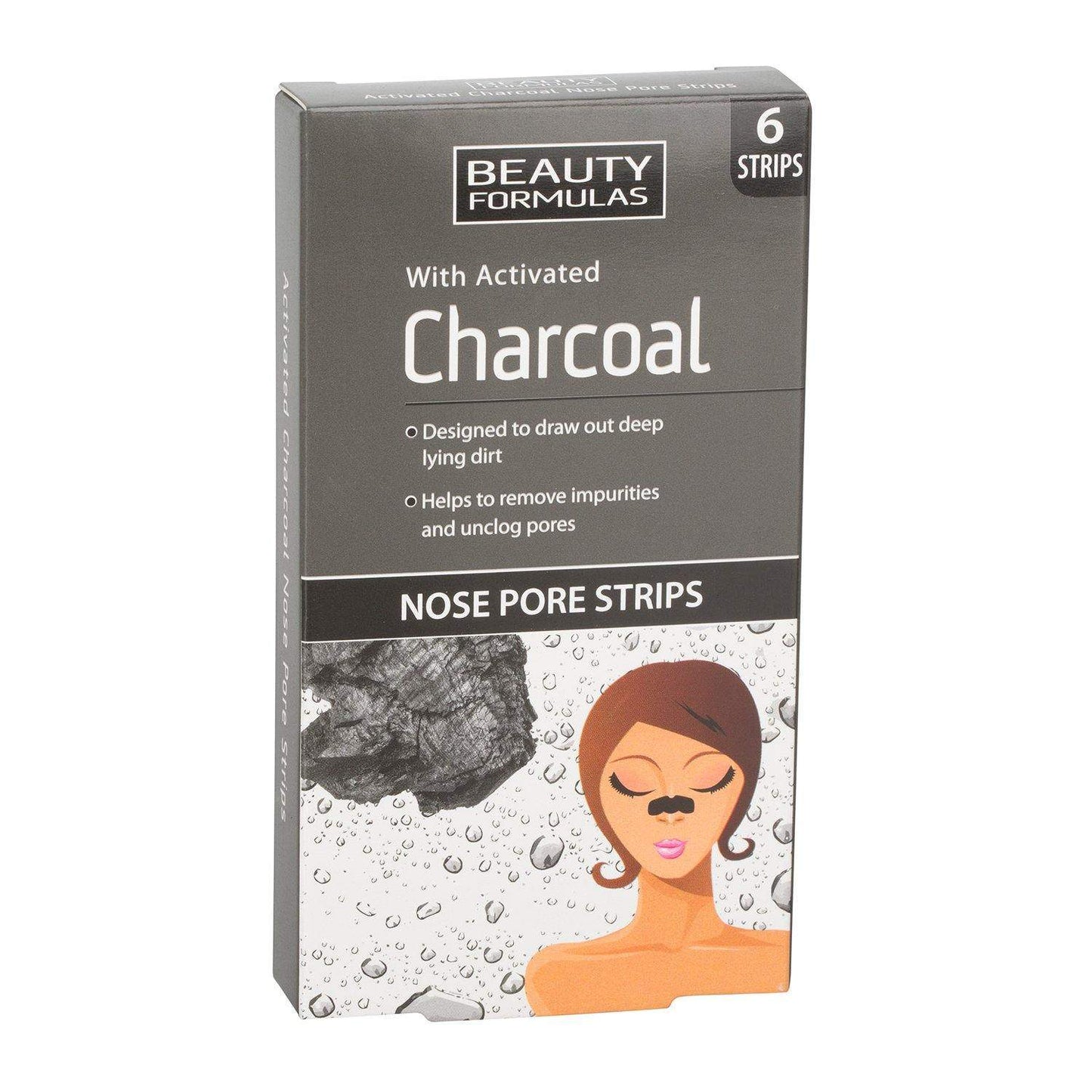 BEAUTY FORMULAS CHARCOAL NOSE PORE STRIP - 6 Strips - Medaid - Lebanon
