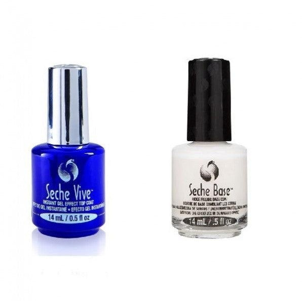 Seche Vive Gel Top Coat+ Ridge Filler Base - Medaid