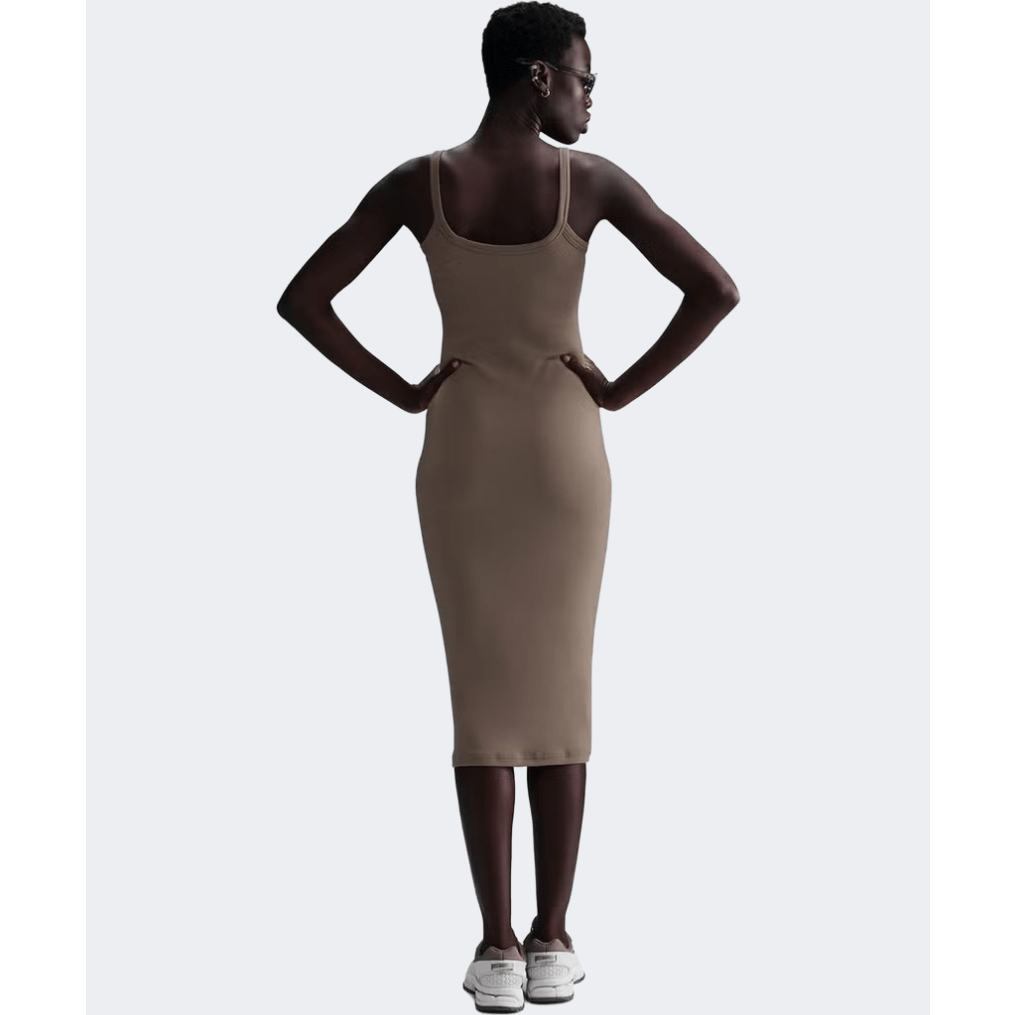 Nike Sportswear Chill Knit Women Lifestyle Dress Mink Brown - Medaid