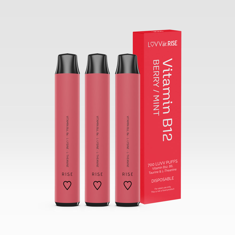 RISE - Berry / Mint Flavored B12 Nicotine-Free Vitamin Vape - Medaid