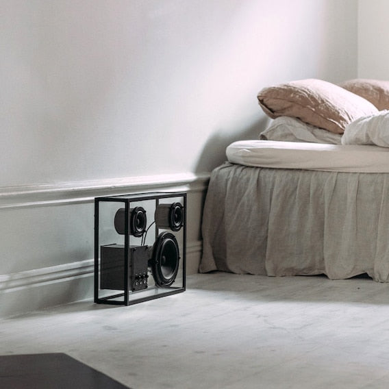 34 CM Large Tempered Glass Speaker with AUX Portable Speaker - Medaid
