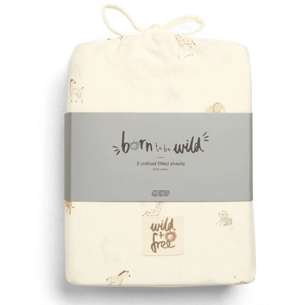 Welcome To The World Seedling Cotbed Fitted Sheets (2 Pack) - Bunny/Fox - Medaid International