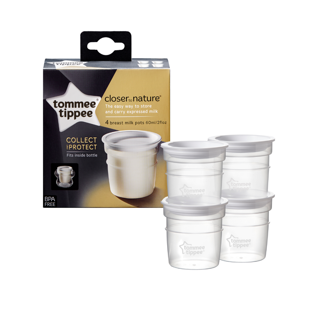 Tommee Tippe Milk Storage Pots - 4*60 ml - Medaid