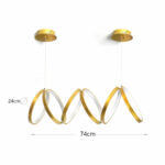 74 CM, Modern Hanging LED Circles Pendant Lights for Dining Room, Kitchen, Bedroom, Living Room - Medaid
