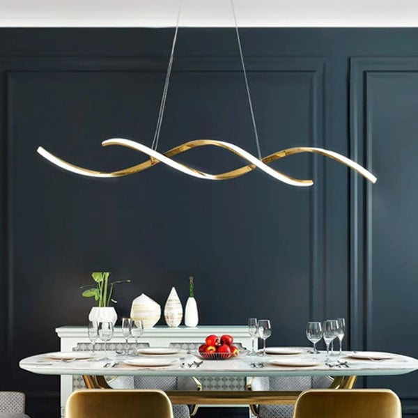 120 CM, Modern Hanging LED Helix Pendant Lights for Dining Room, Kitchen, Bedroom, Living Room - Medaid