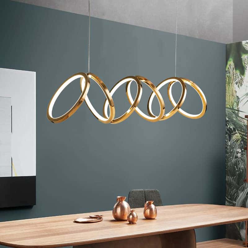 74 CM, Modern Hanging LED Circles Pendant Lights for Dining Room, Kitchen, Bedroom, Living Room - Medaid
