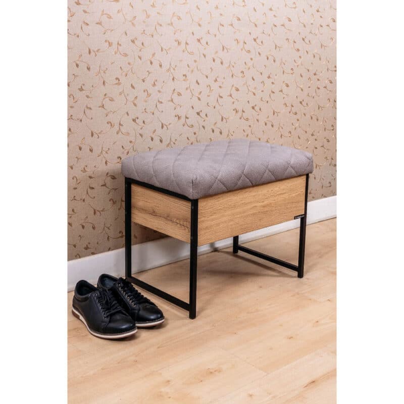 Mudesa Metal Wooden Box Puff Bench Seat Shoe Rack Shoe Paint Brush Box Cabinet, STIPA - Medaid