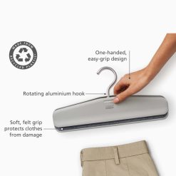 Joseph Joseph Orderly™ Easy-grip Set of 2 Ecru Skirt & Trouser Hangers - Medaid