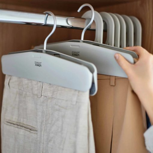 Joseph Joseph Orderly™ Easy-grip Set of 2 Ecru Skirt & Trouser Hangers - Medaid