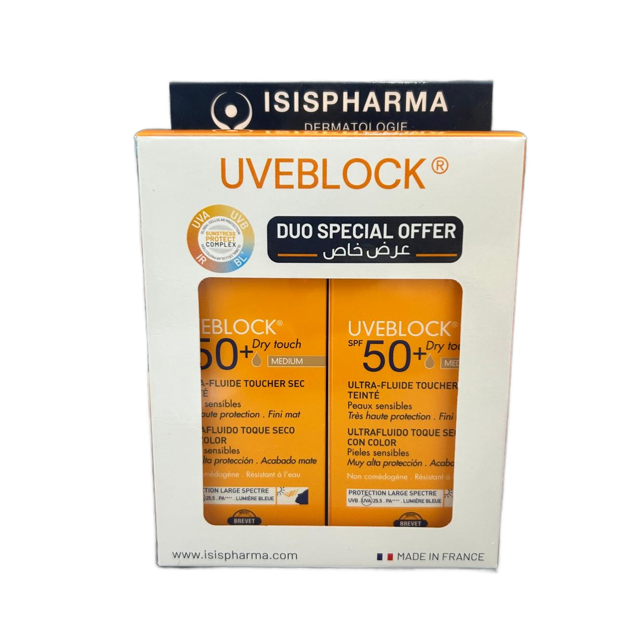 UVEBlock Tinted Dry Touch SPF50+ Duo - Medaid International