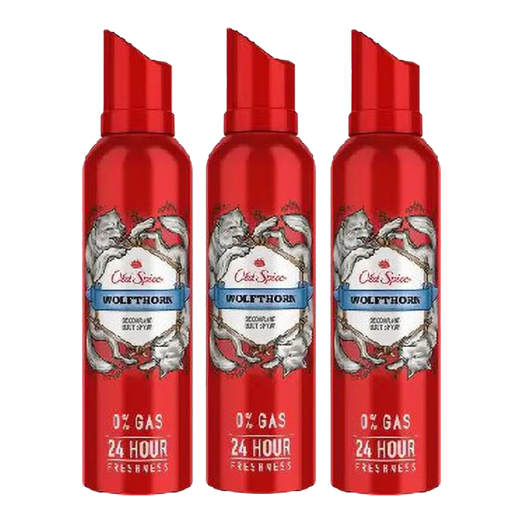 Old Spice Wolfthorn Spray Deodorant For Him - Pack of 3 - Medaid