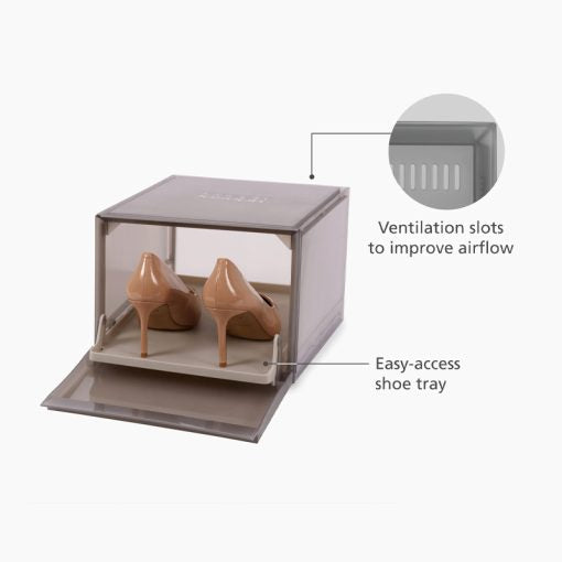 Joseph Joseph ShoeCase 6-piece Grey Shoe Storage Box - Medaid