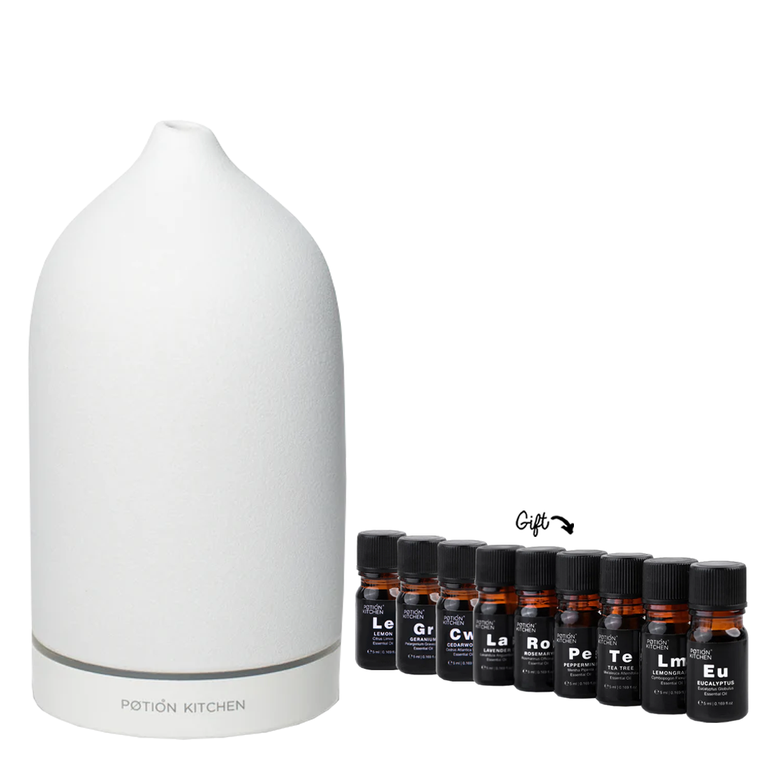15% OFF NEW Aura Essential Oil Aroma Diffuser + COMPLETE SET of 9 essential oils - Medaid