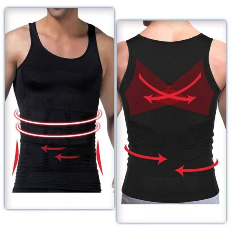 Slimming Vest for men | Mens Slimming Body Shaper Vest Shirt Abs Abdomen Slim - Medaid