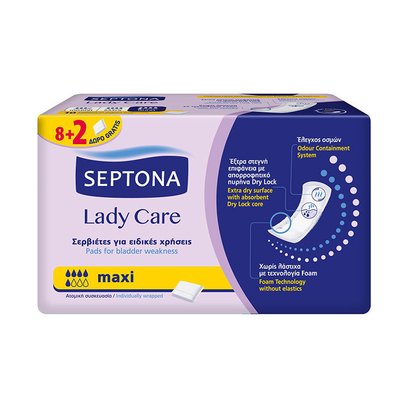 Septona Lady Care 8+2 Maxi Napkins - Medaid
