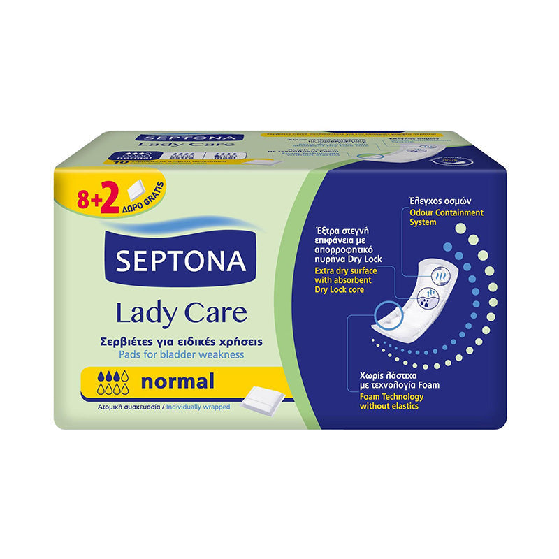 Septona Lady Care 8+2 Normal Napkins - Medaid