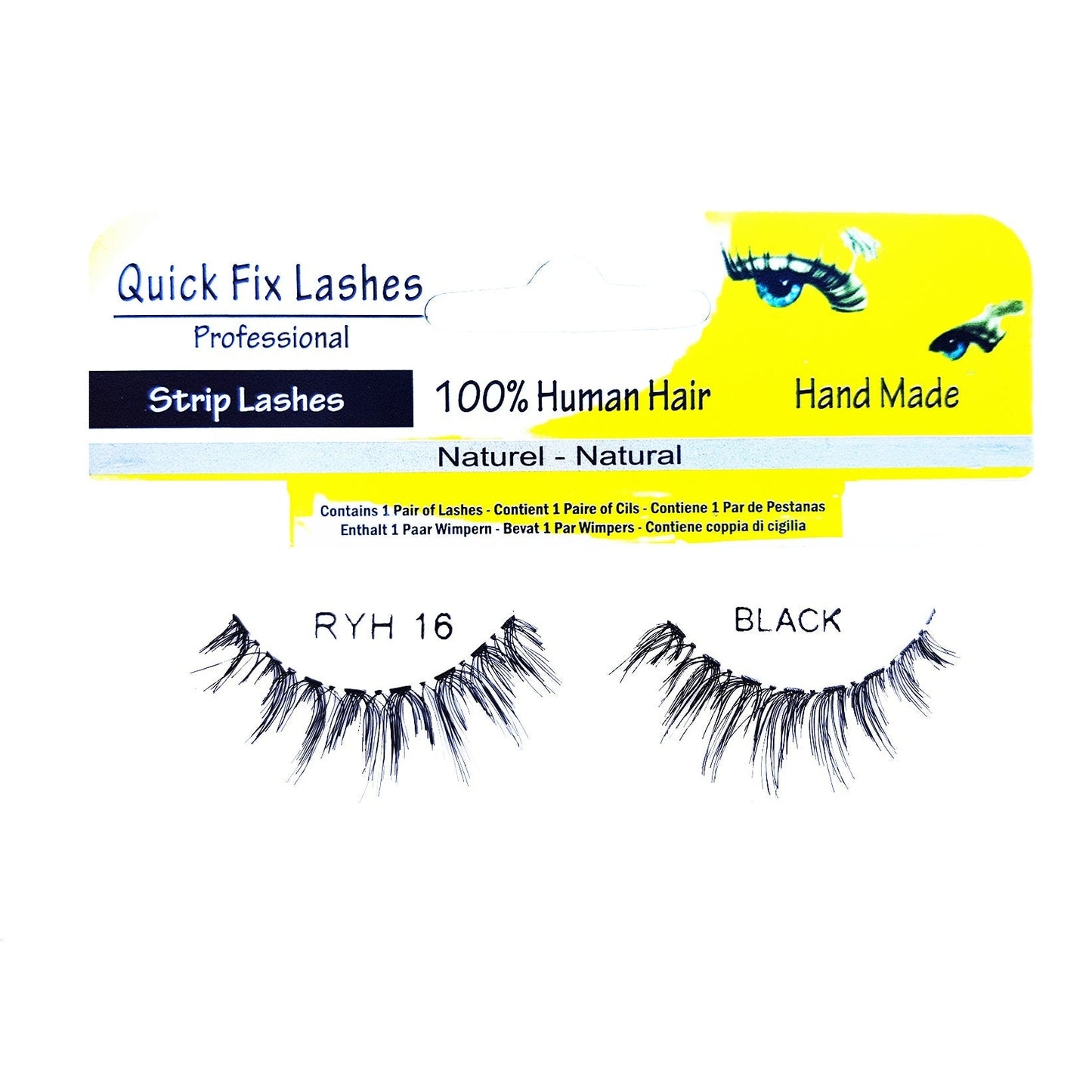 QUICK FIX LASHES STRIP RYH 16 BLACK - Medaid